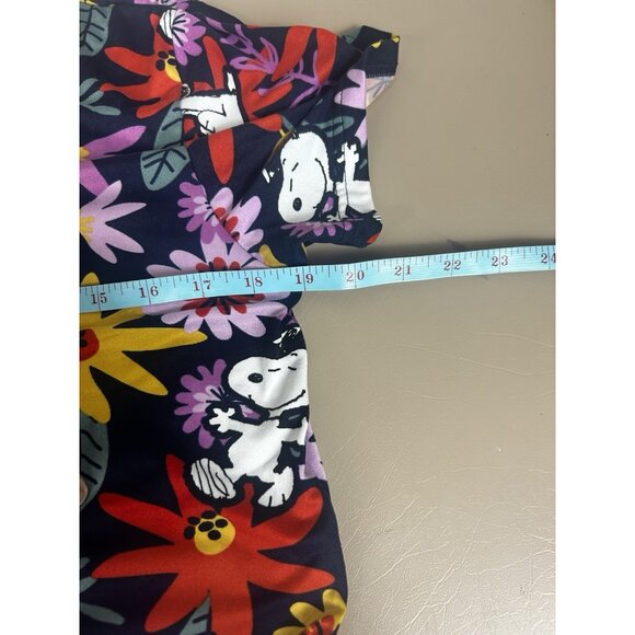 Munki Munki Peanuts Pajama Set Women Medium Snoopy Floral Short Sleeve Top Short - Picture 11 of 11